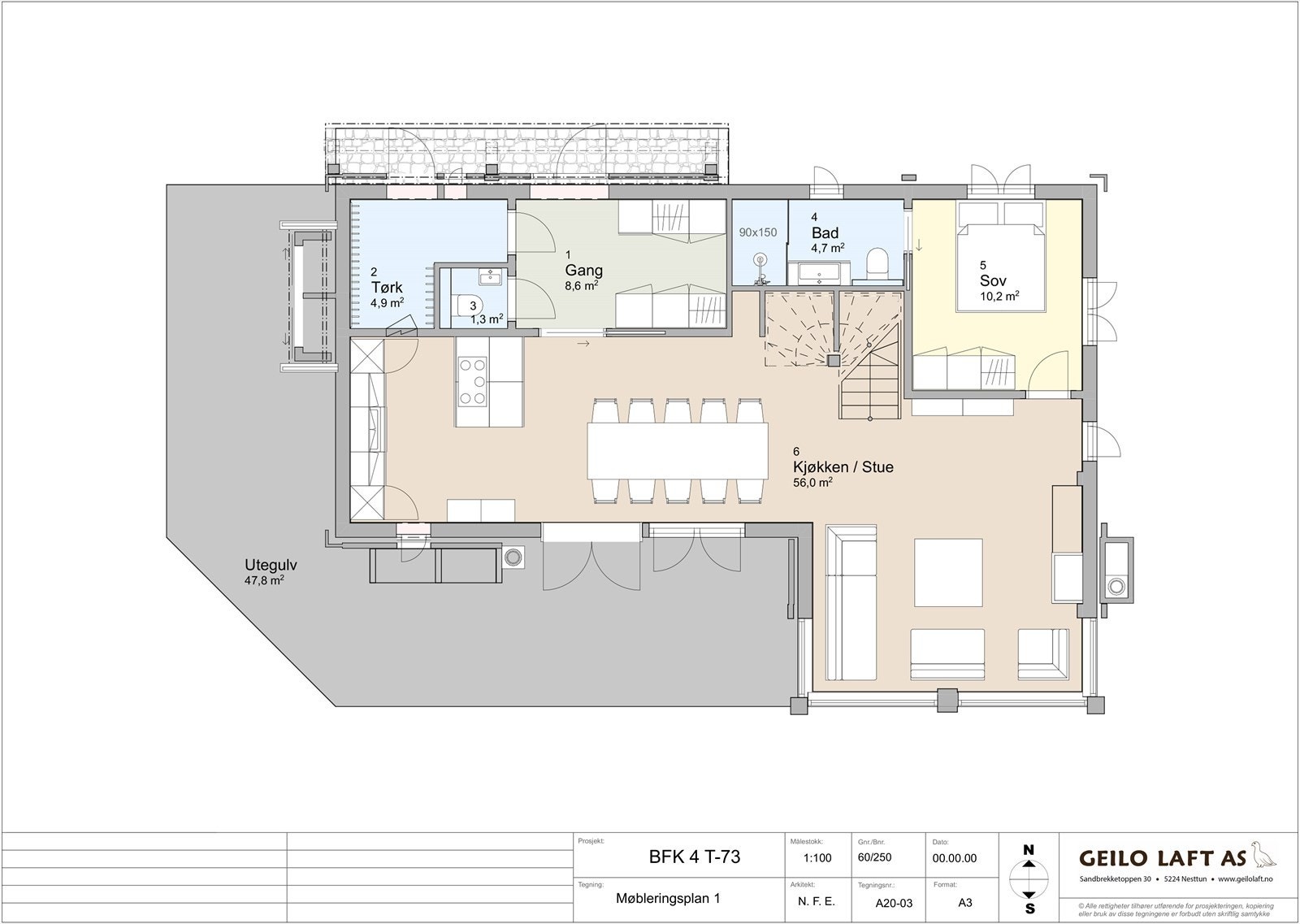 Plantegning 1. etg. Galleribilde