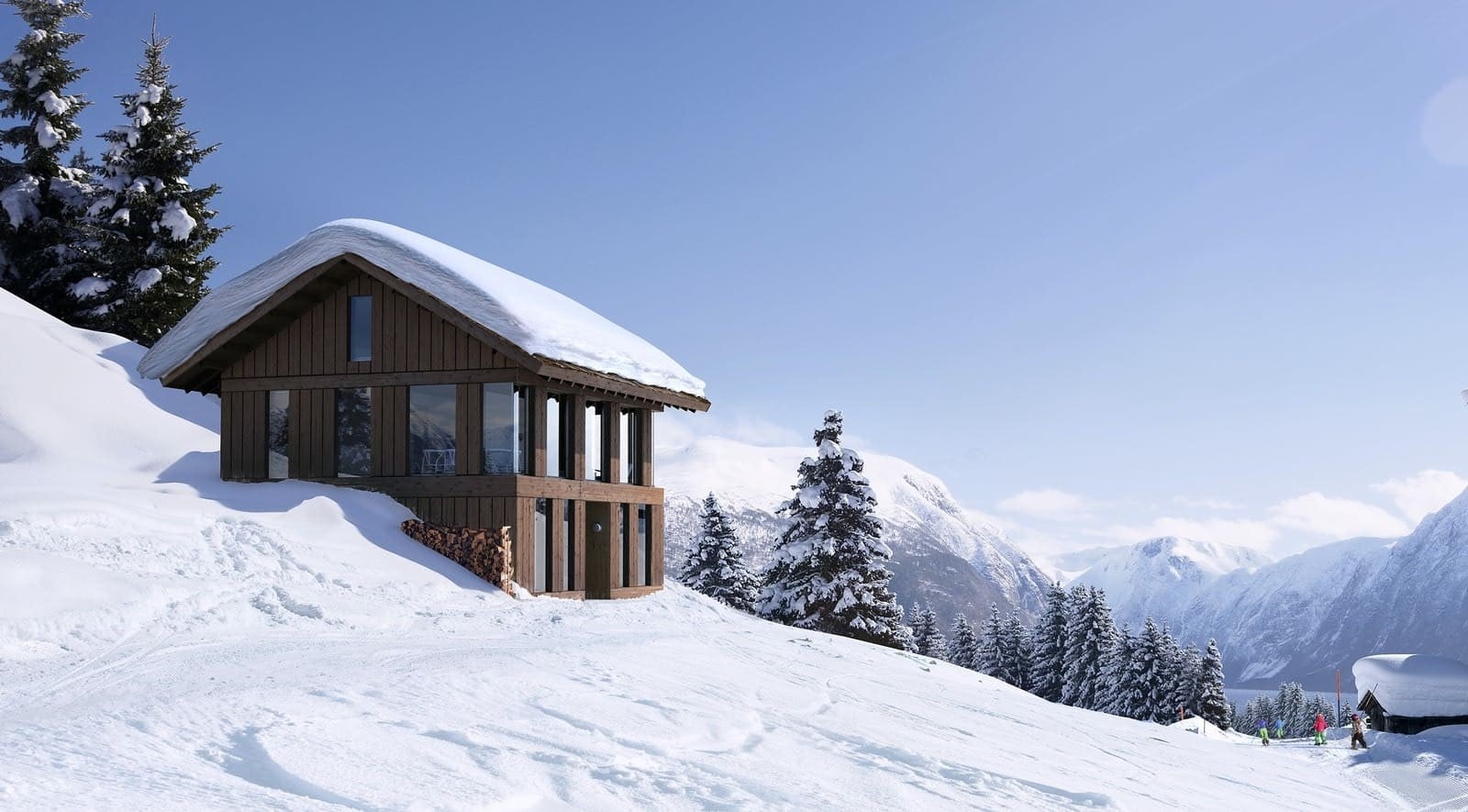 Illustrasjon av en Vy hytte Galleribilde