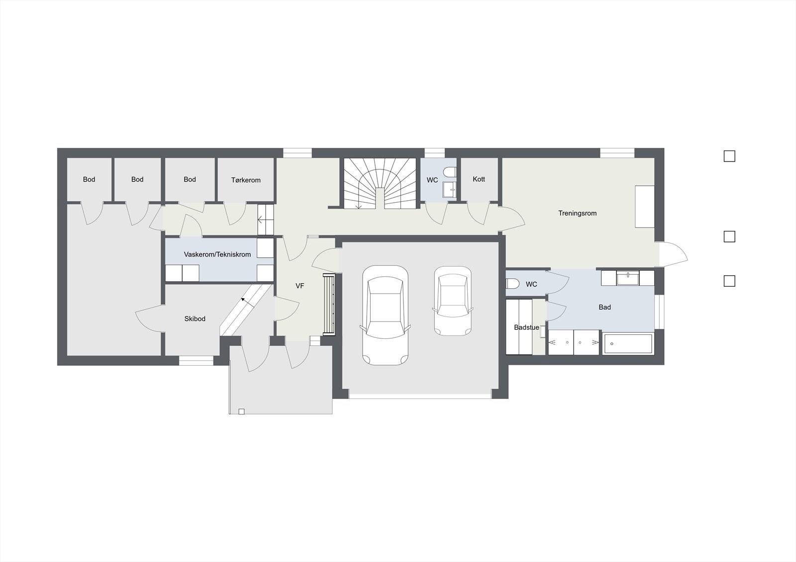 Plantegning u. etasje Galleribilde