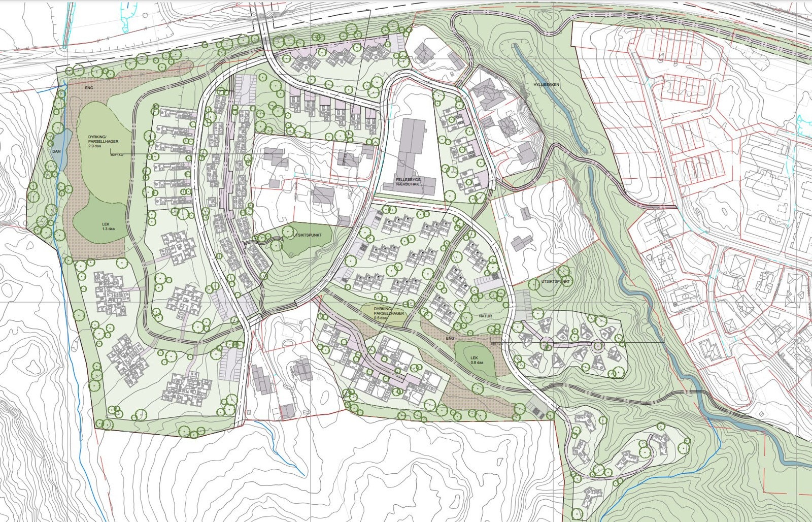 Illustrasjonsplan - fra mulighetsstudie Galleribilde