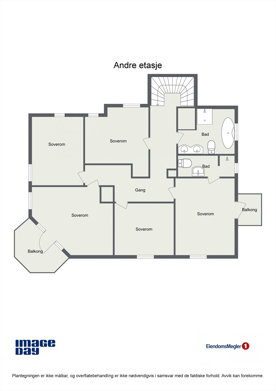 Plantegning andre etasje Galleribilde