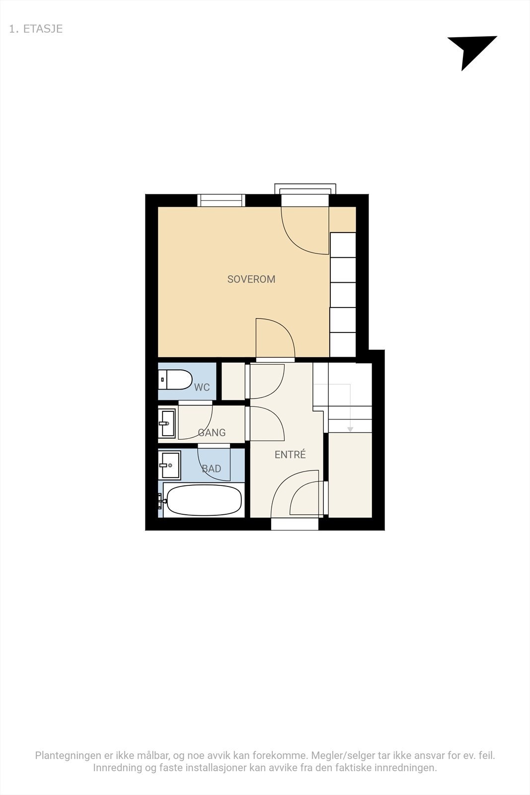 Plantegning 1. etasje Galleribilde