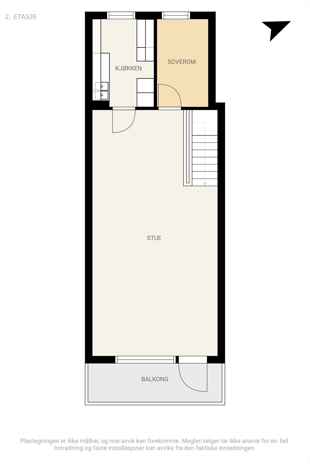 Plantegning 2. etasje Galleribilde