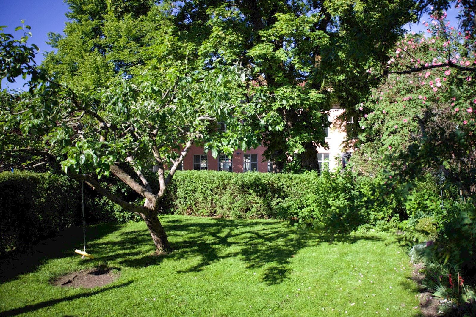 Hagen er en grønn og frodig oase som ligger skjermet og solfylt til. Galleribilde