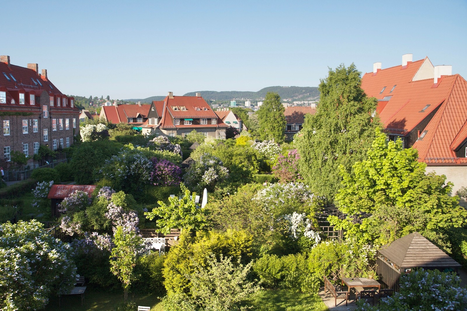 Fra leiligheten er det nydelig utsikt over Hagebyen mot Grefsenkollen. Galleribilde