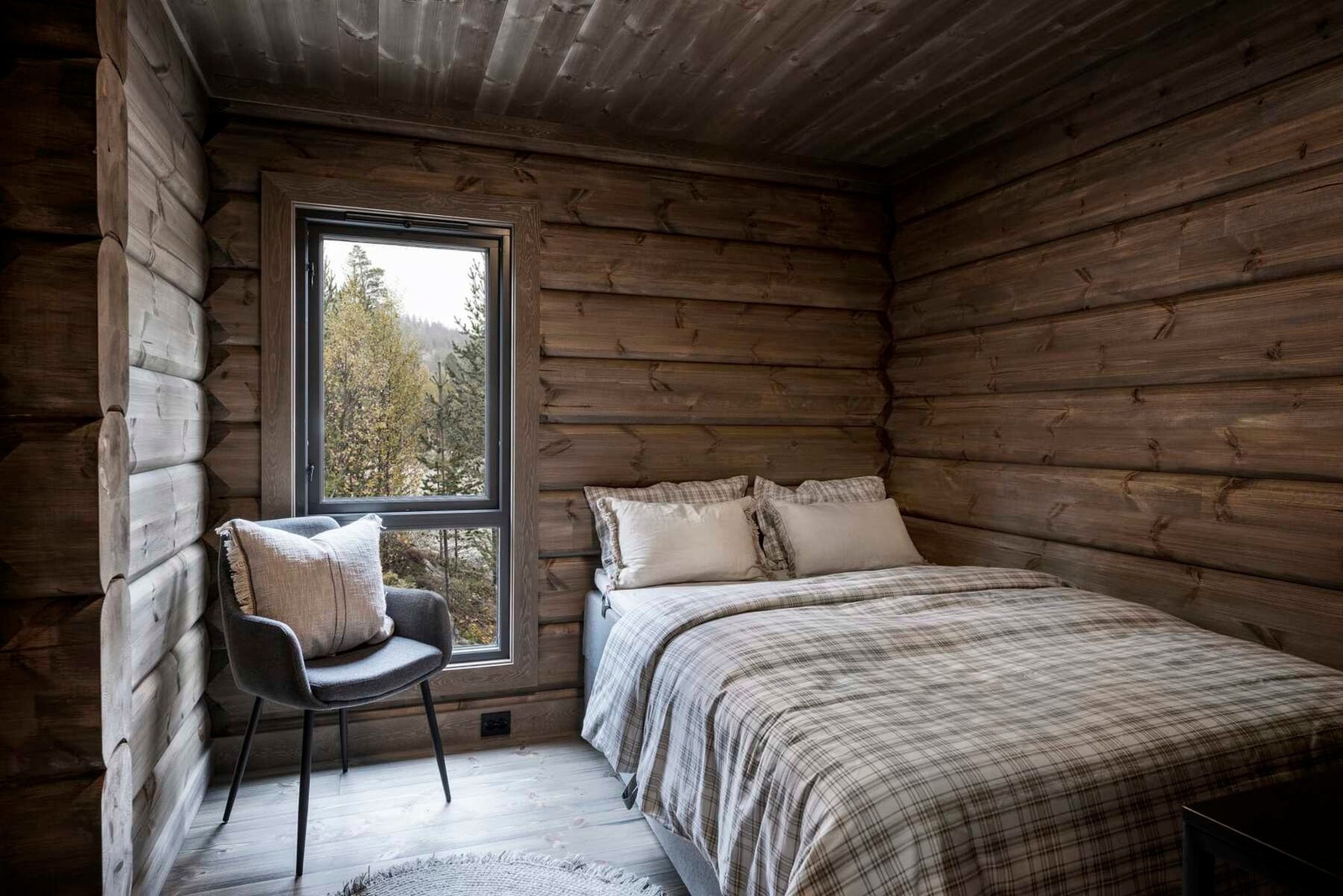 Foto fra soverom i en av våre hyttemodeller. Galleribilde