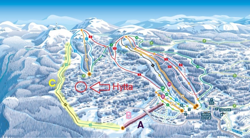 Nesfejllet Alpin løypekart Galleribilde