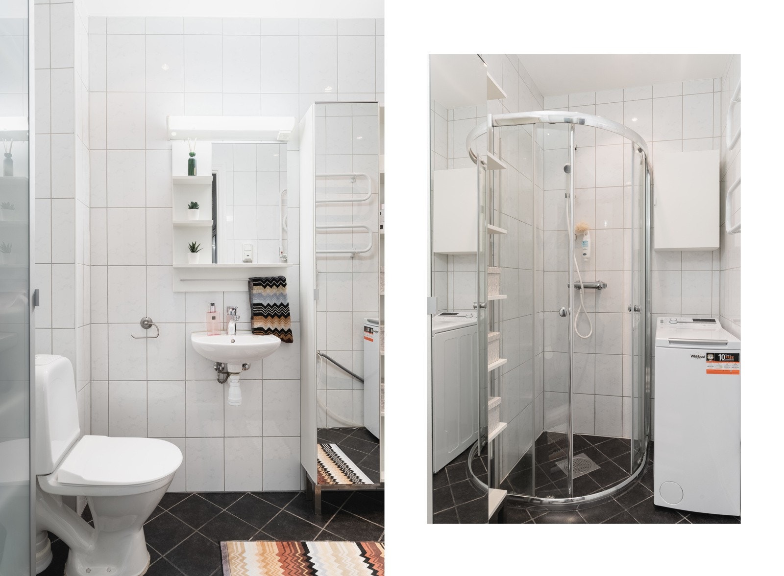 Det ble her installert ny el-vifte i 2020. Badet har også vanndetektor. Galleribilde