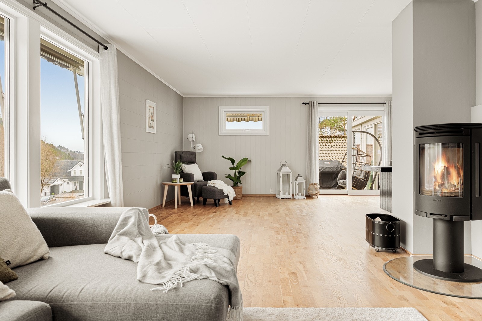 Peis i stuen som er perfekt for kalde vinterdager. Galleribilde