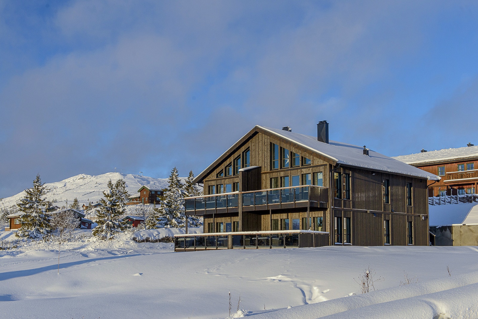 Leilighetene leveres med inventar og møblert. Bilde fra hus 2 som er ferdigstilt. Venabygdsfjellet er en snøsikker destinasjon. Galleribilde