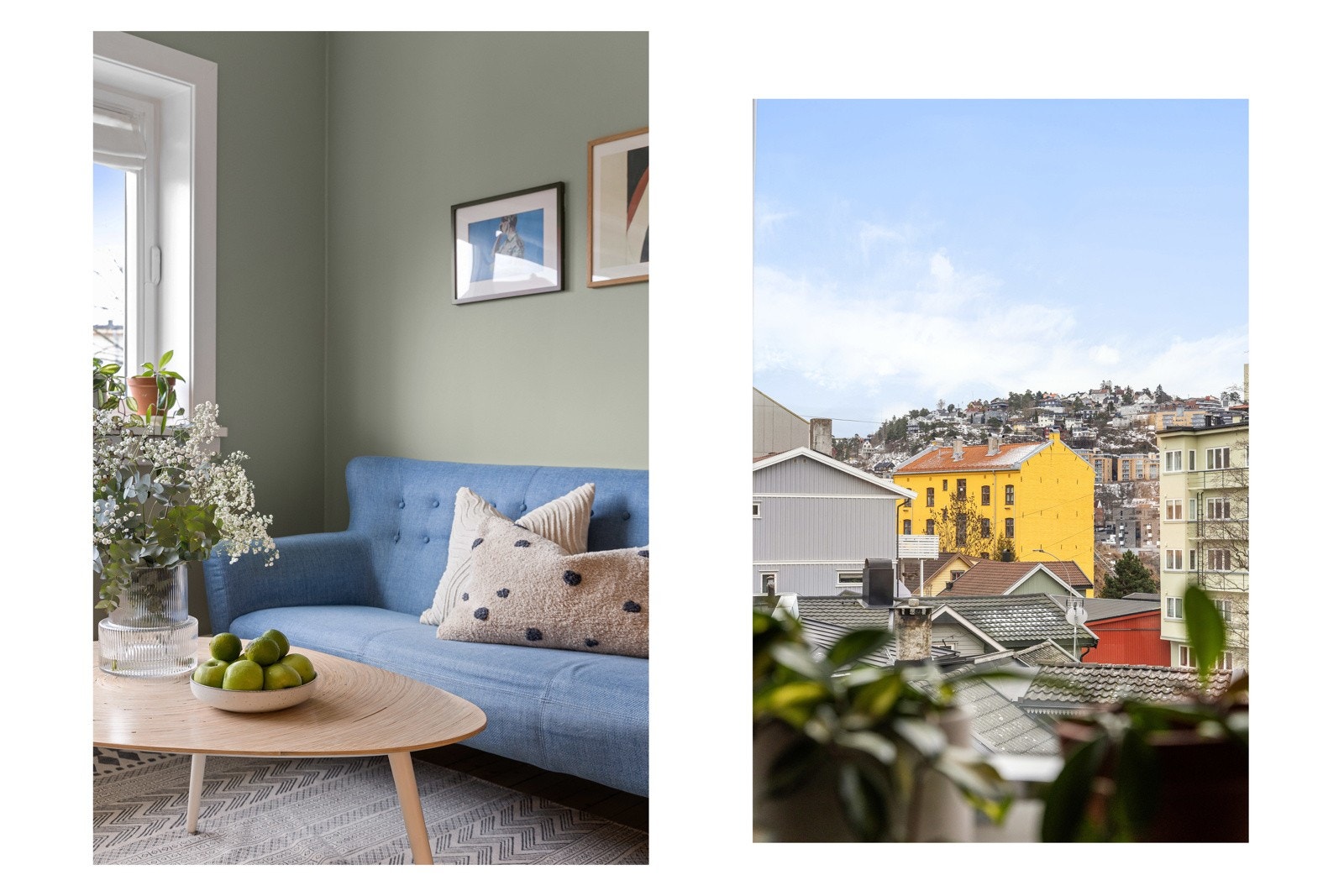 Nåværende eier påpeker at hun kommer til å savne det vakre utsynet fra fjerde etasje, som på sommerstid er frodig og grønt. Galleribilde