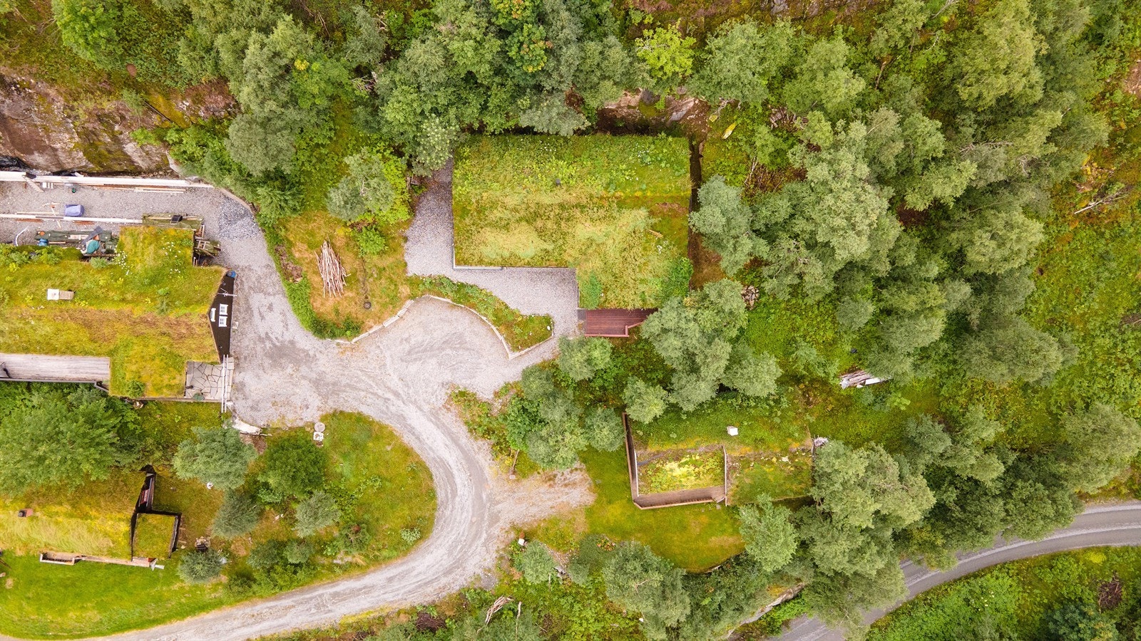 Dronebilde av fritidsboligen Galleribilde
