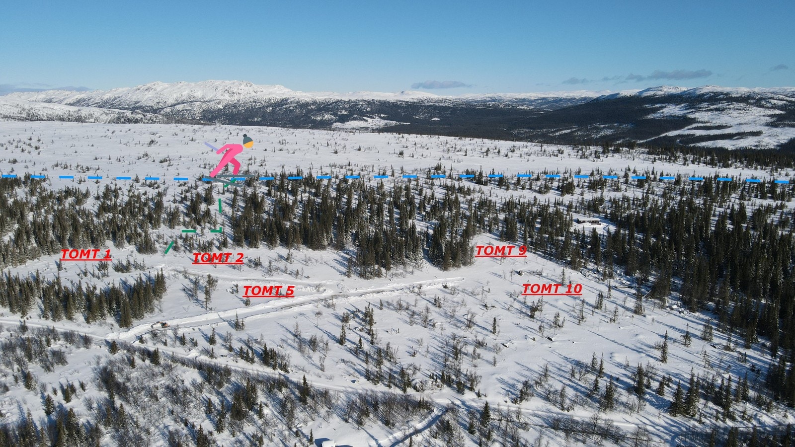 Oversiktsbilde tomtefelt Galleribilde