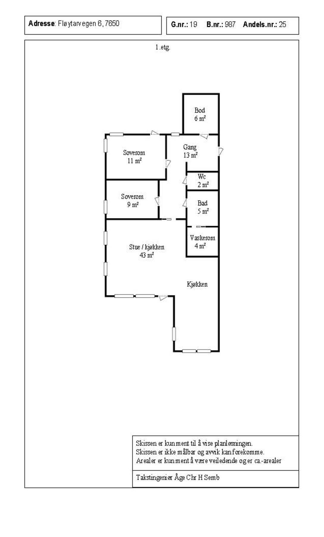 Planskisse Galleribilde