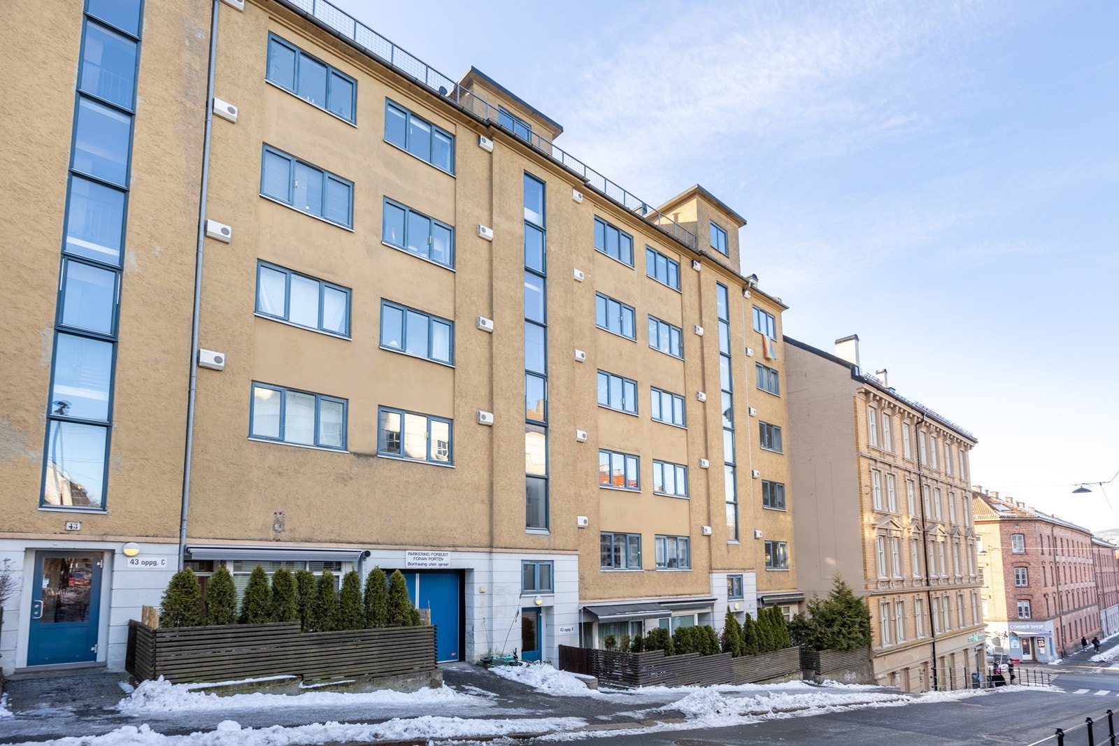Fasade | Borettslaget består av 97 andelsleiligheter. Galleribilde