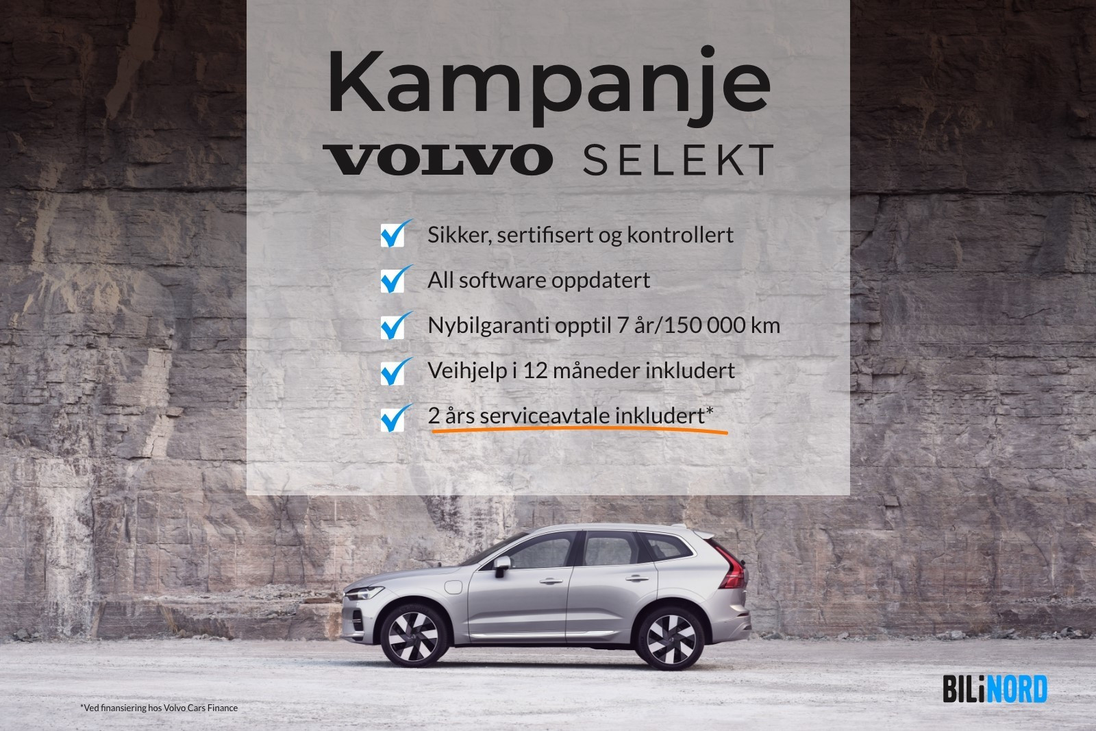 Kontakt Vidar på 928 19 580 eller vidar.bergli@bilinord.no for mer info