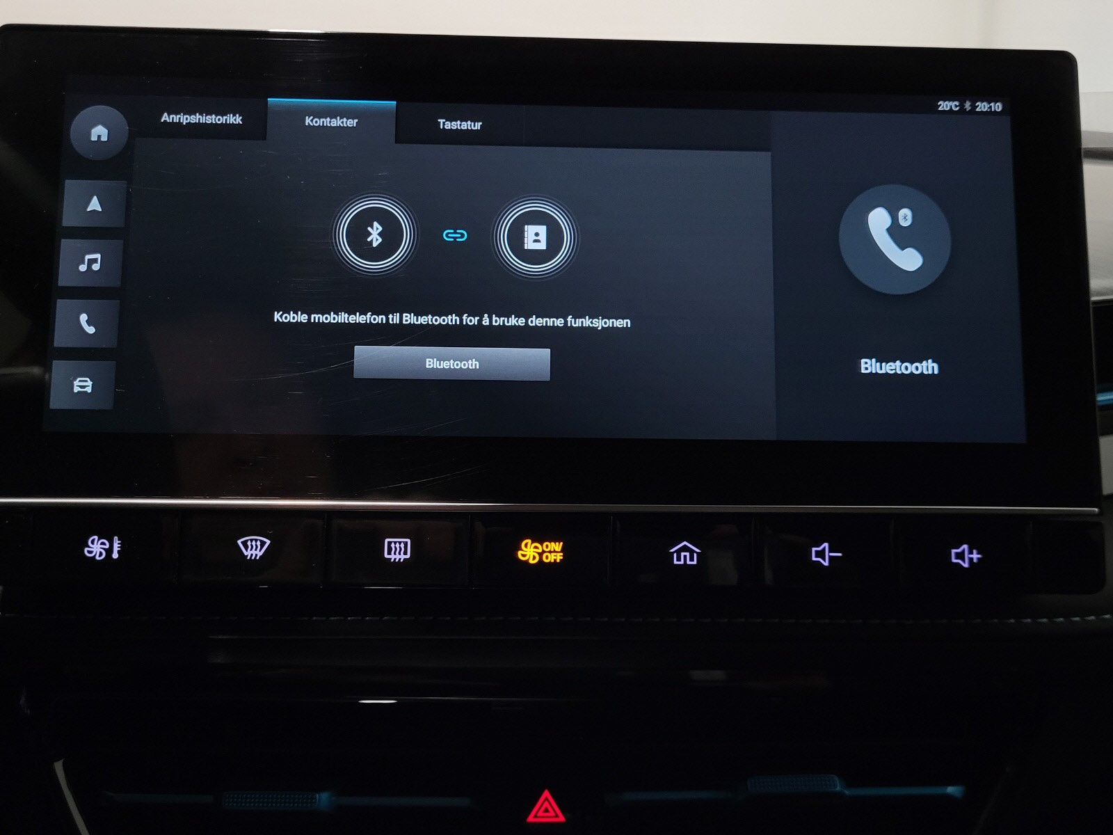 Telefon/Bluetooth tilkobling -  Android/apple Car Play
