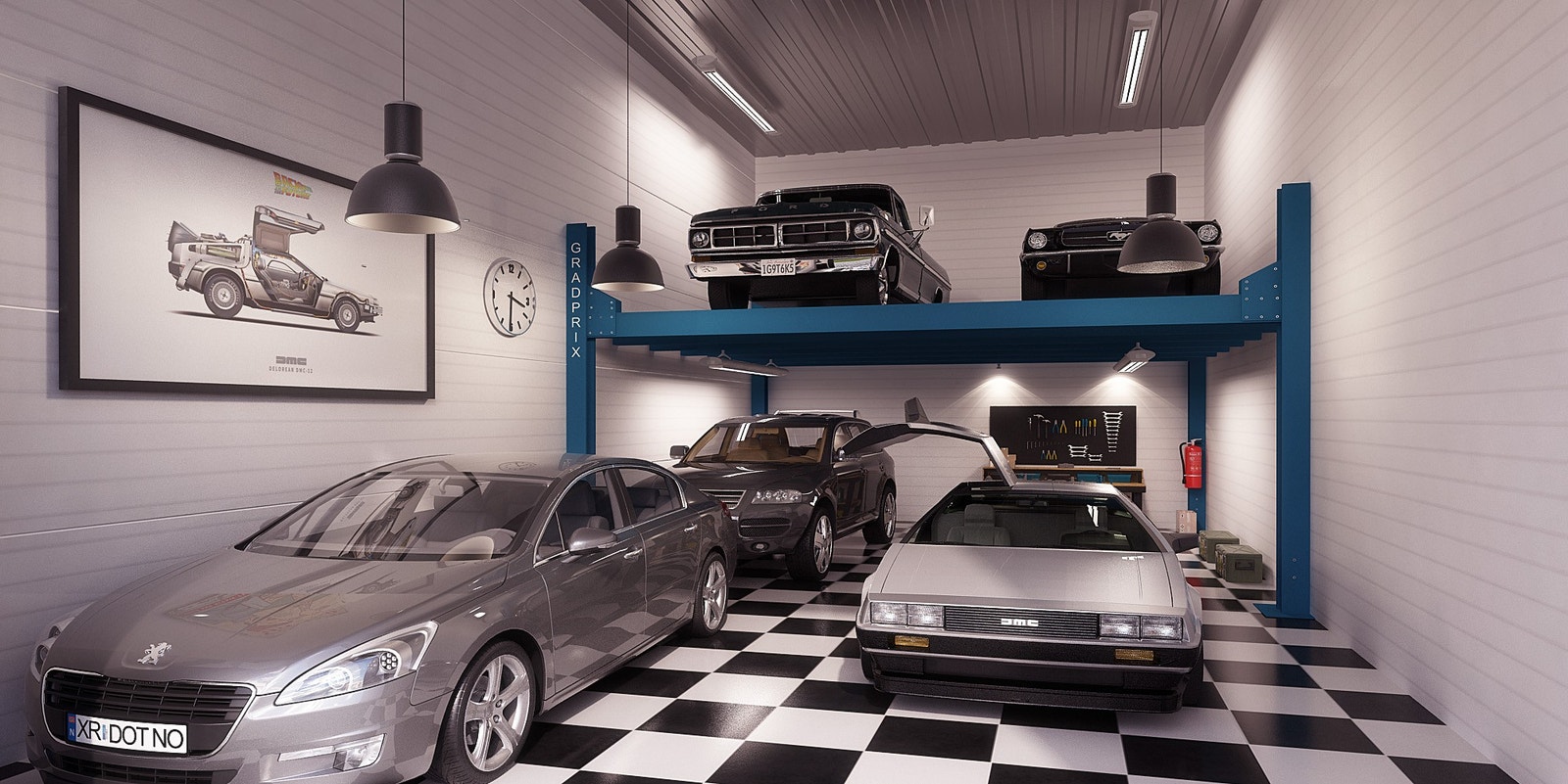 Bildene er kun ment som illustrasjoner for å vise mulige bruksområder. Selger har kontakter til leverandører som leverer løftebukker, mesanin o.l. Galleribilde