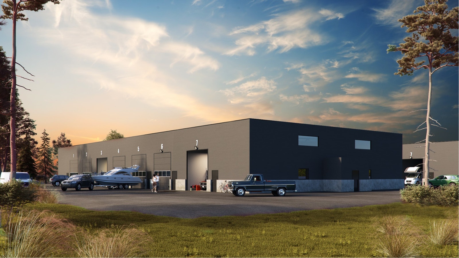 Seksjoner med størrelse på 72 kvm og 144 kvm. Flere seksjoner kan også settes sammen om ønskelig. Galleribilde