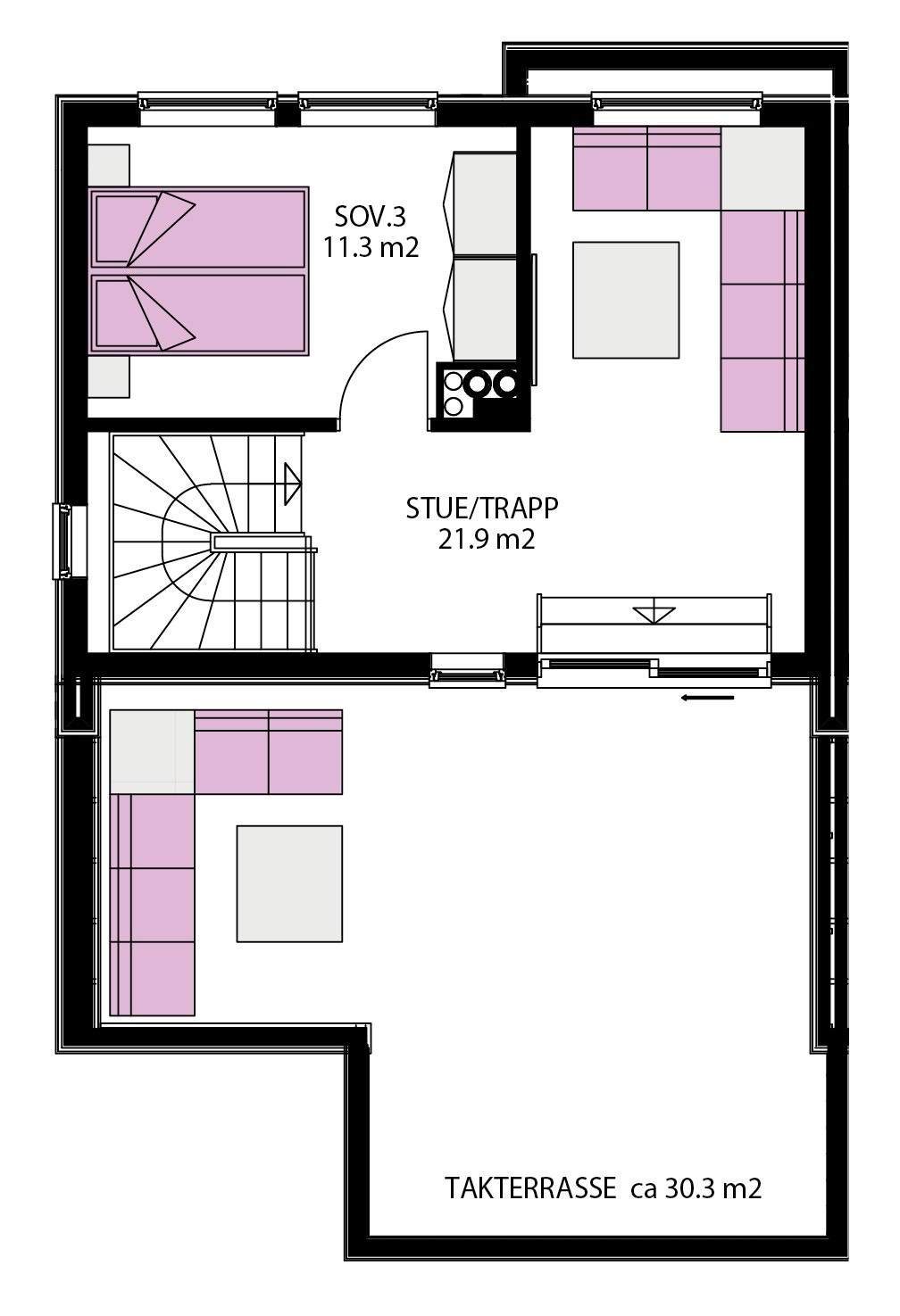 2 etasje - bolig nr. 37 og 43 Galleribilde