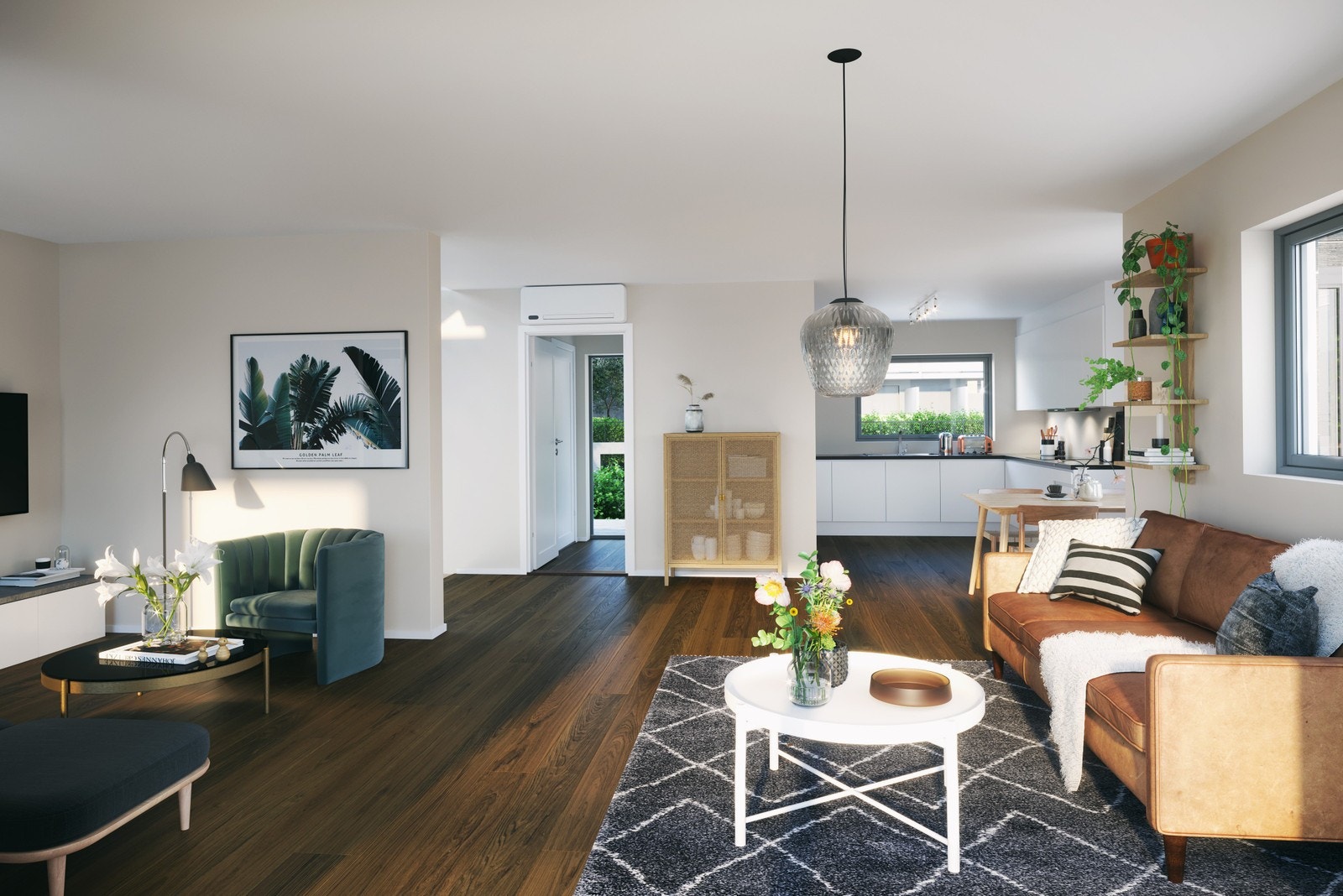 Illustrasjon stue/kjøkken Galleribilde