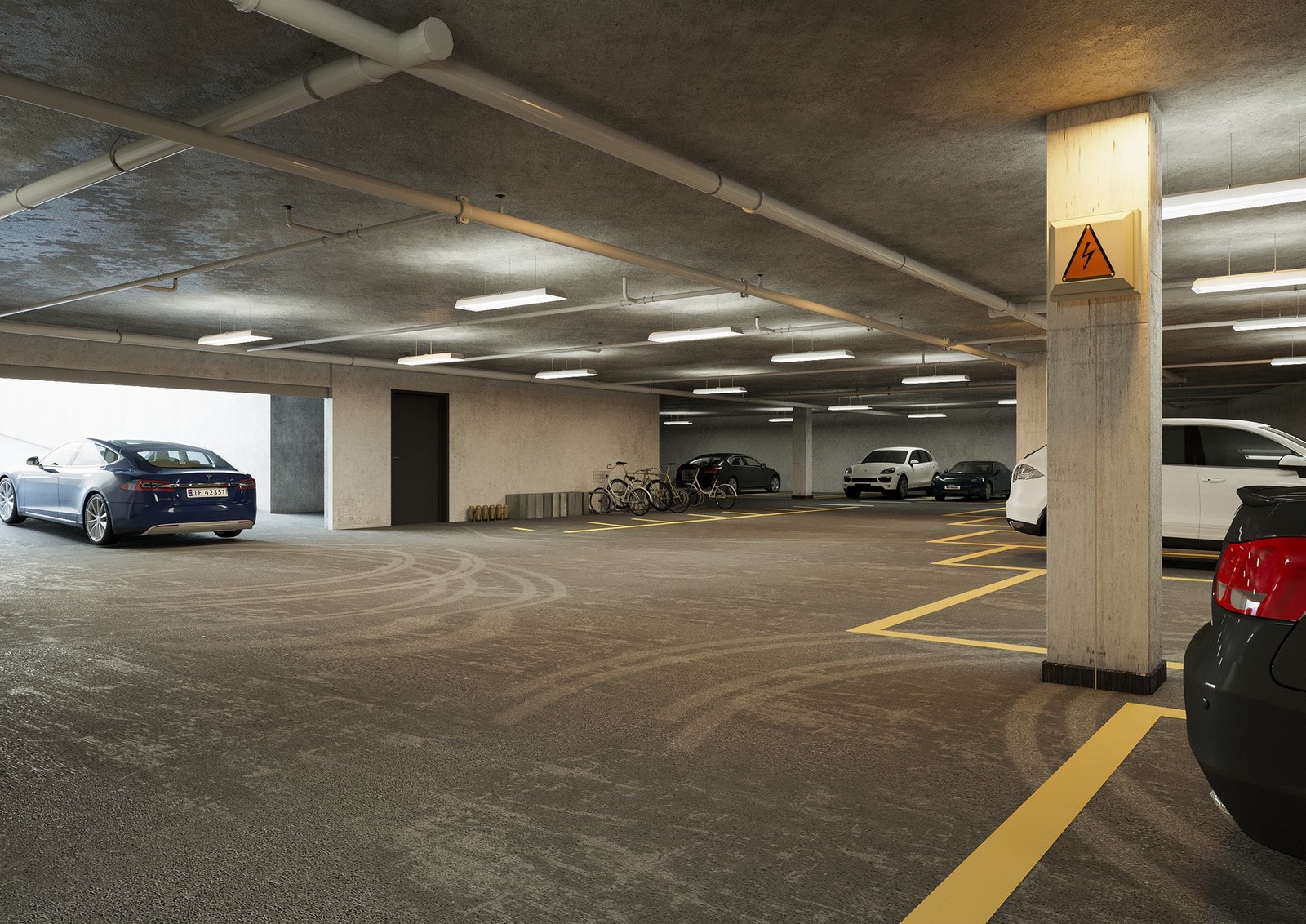Illustrasjon - parkering i kjeller Galleribilde