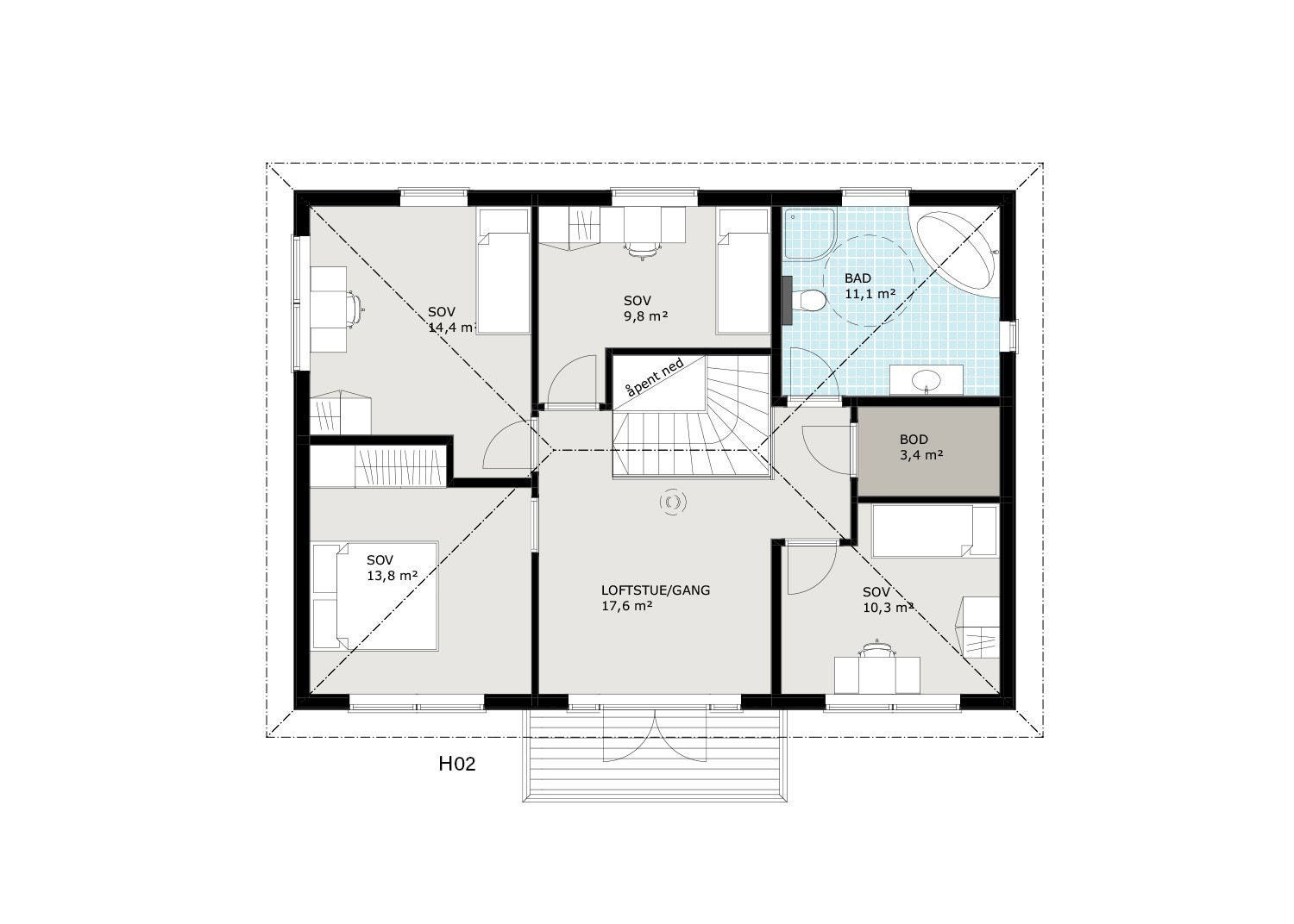 Planløsning 1. etasje Galleribilde