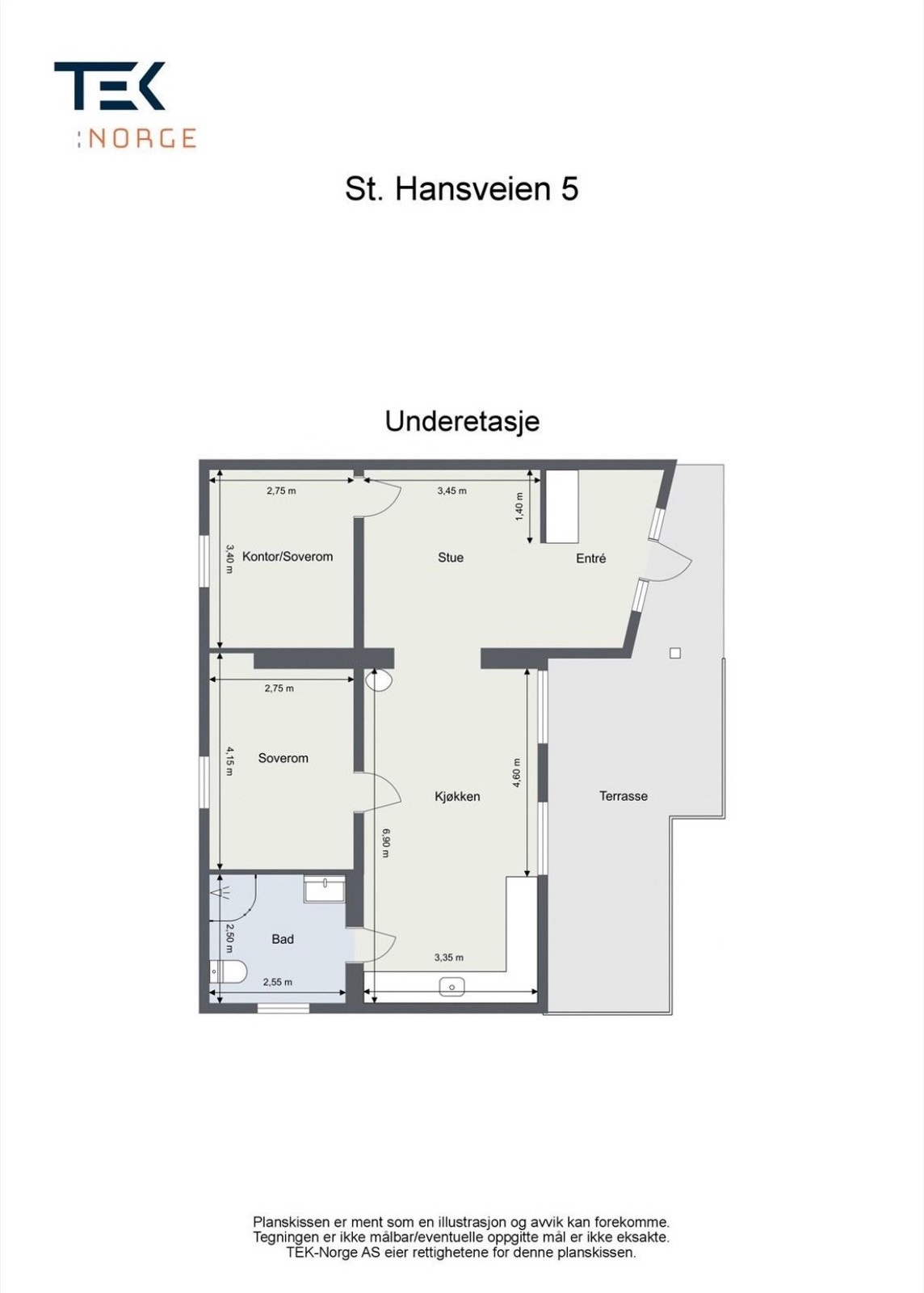 Plantegning av leiligheten Galleribilde