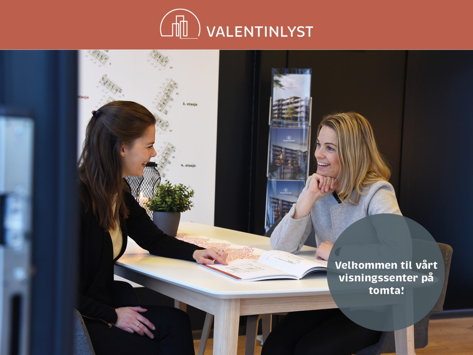 Velkommen til en uforpliktende prat i vårt visningssenter på tomta. Galleribilde