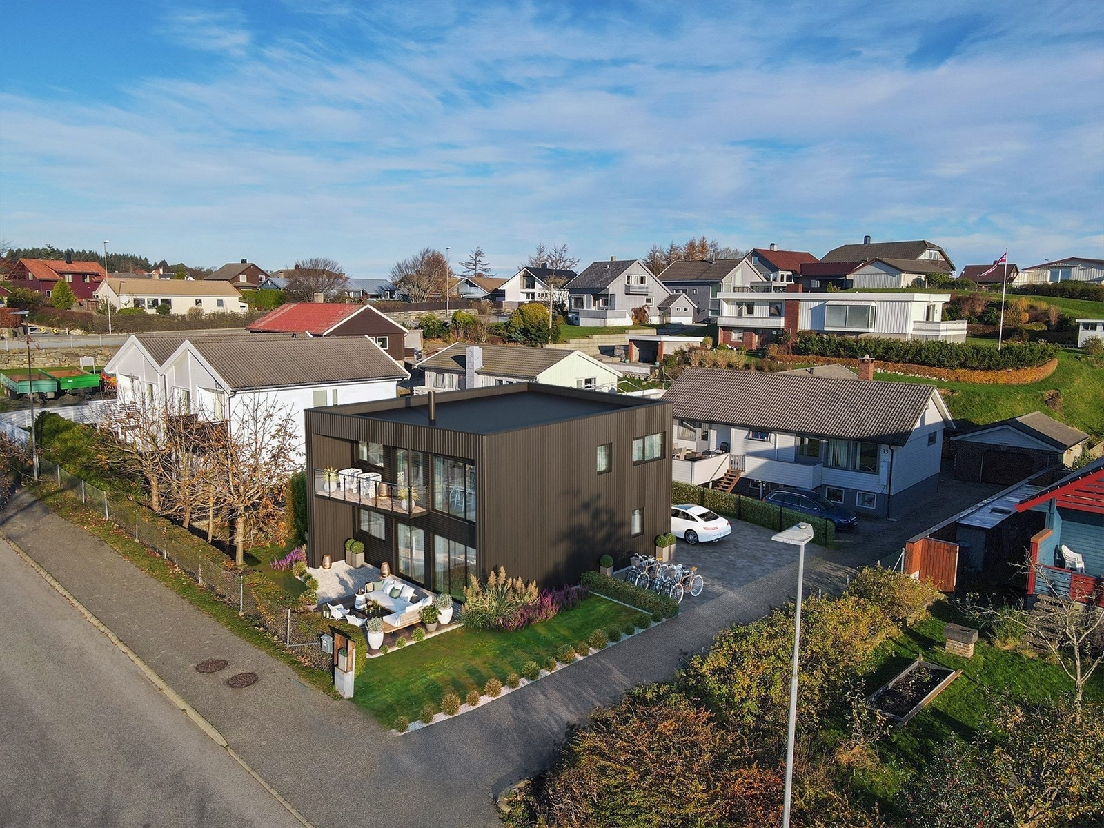 Velkommen til Industrivegen 13B. Her skal det bygges en enebolig med romslig tomt og garasje. Galleribilde