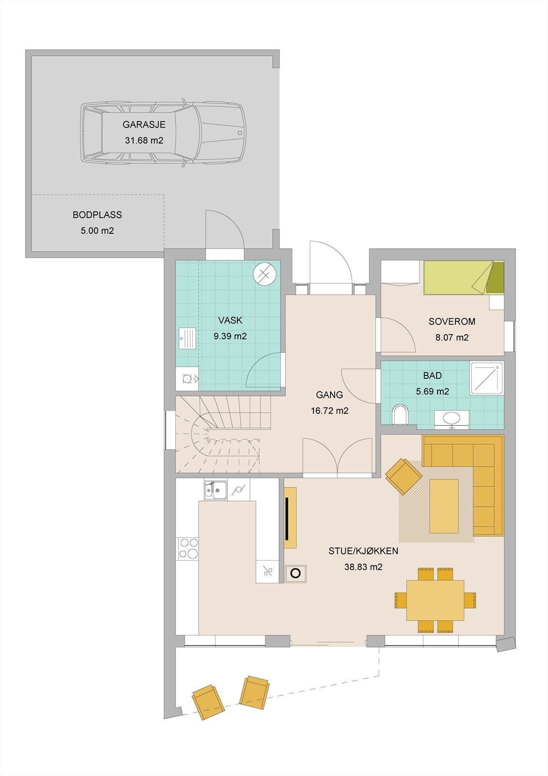 1 etasje. Galleribilde