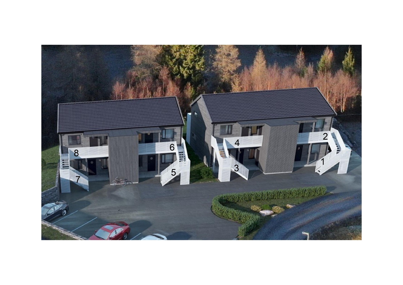 Oversikt over leilighetsnummer Galleribilde