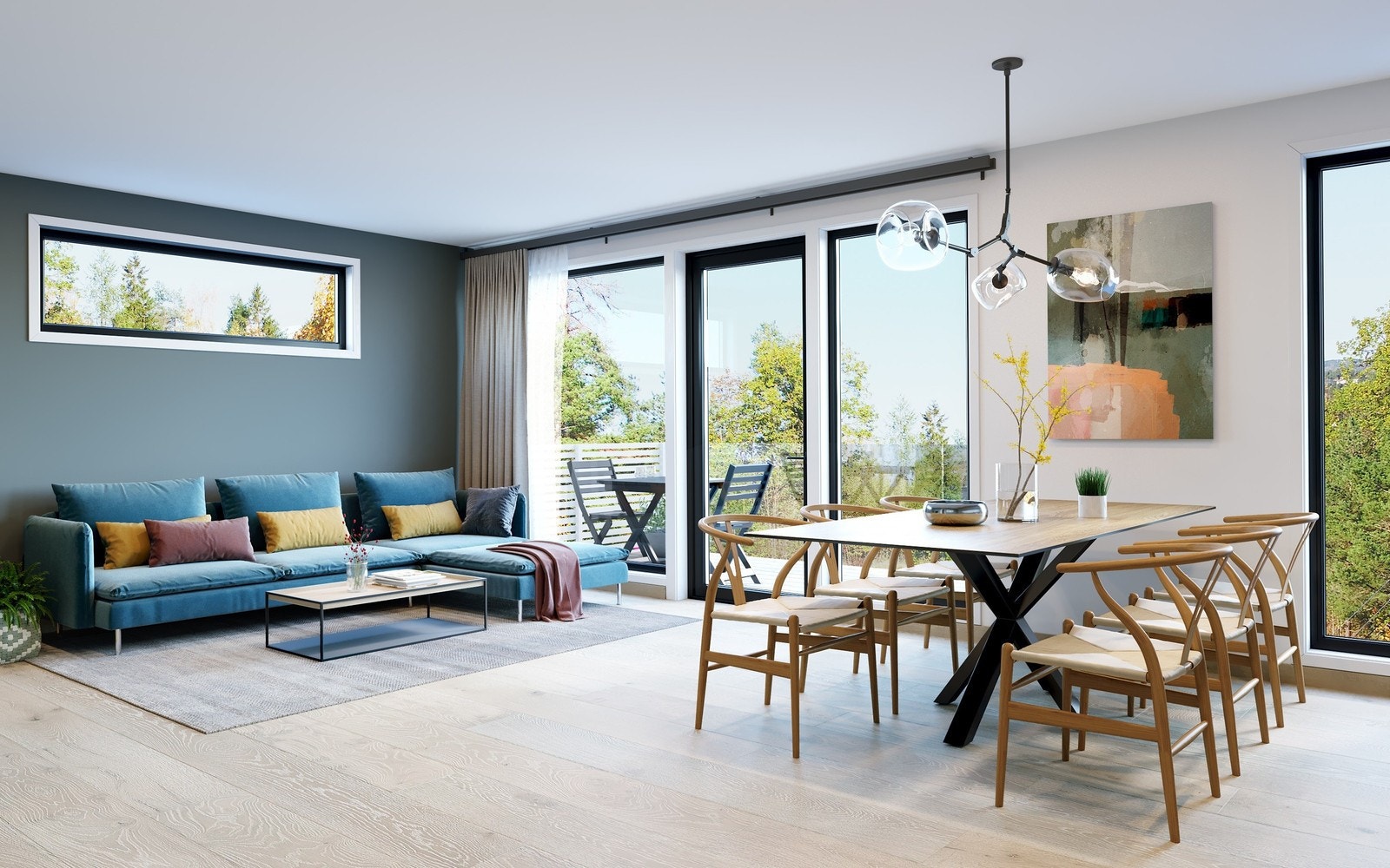 Åpen stue/kjøkkenløsning Galleribilde