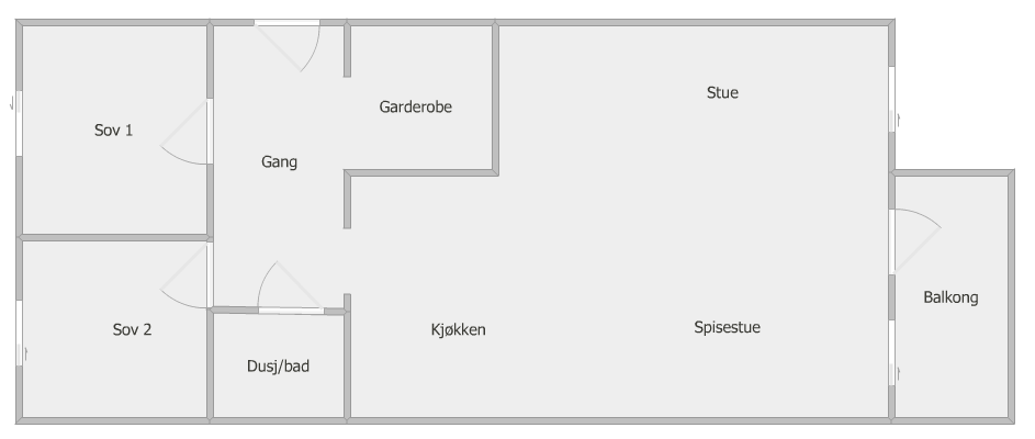 Illustrativ planskisse Galleribilde