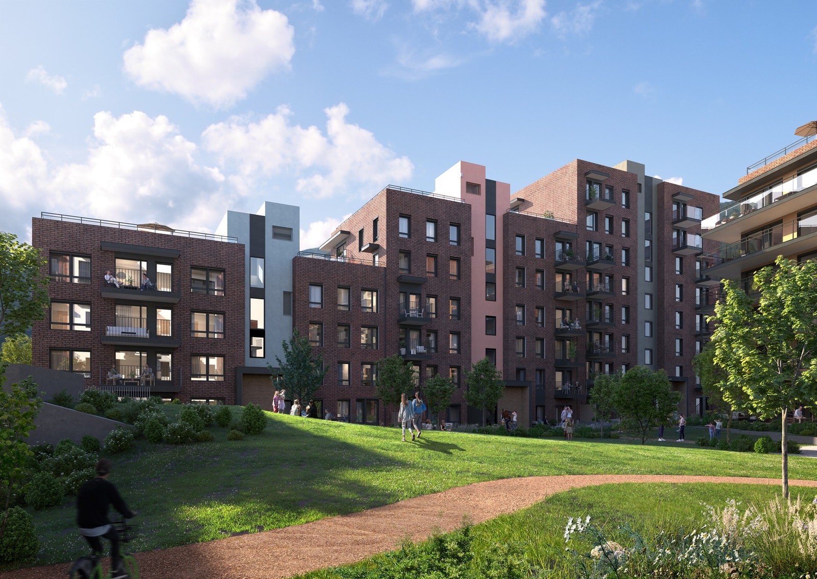 Stort og frodig gårdsrom Galleribilde