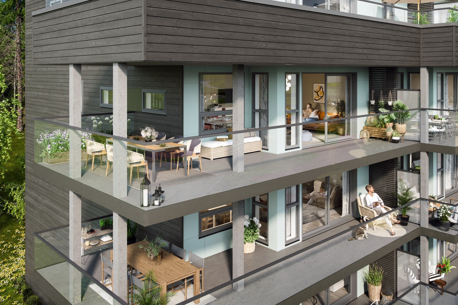 Terrasse på 67 m2 Galleribilde