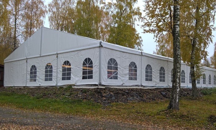 Nytt telt kommer opp til sommeren. Galleribilde