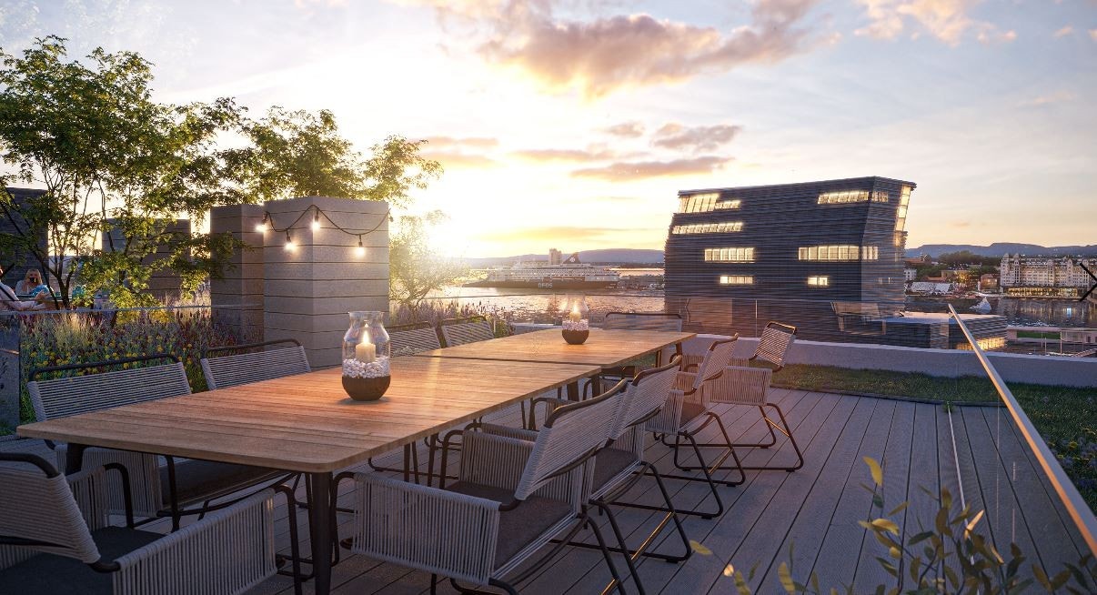 Takterasse - Illustrasjon Galleribilde