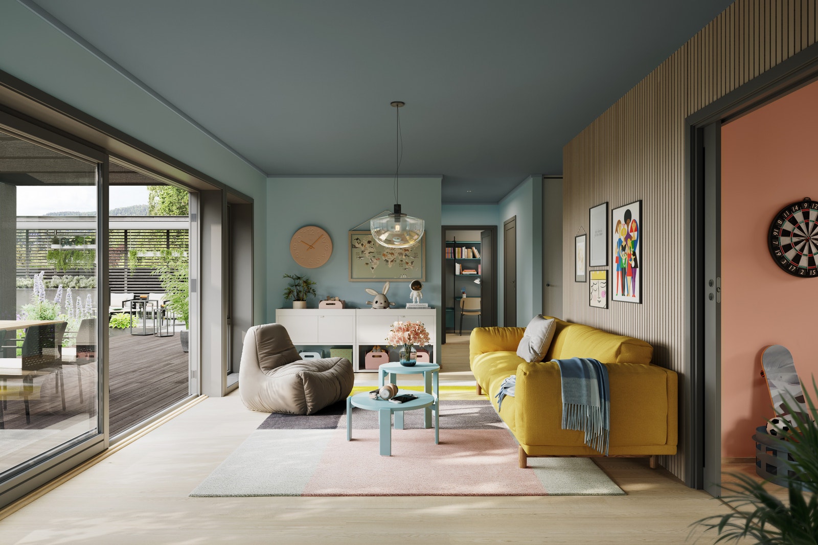 Flott utnyttelse av husets flater. Galleribilde