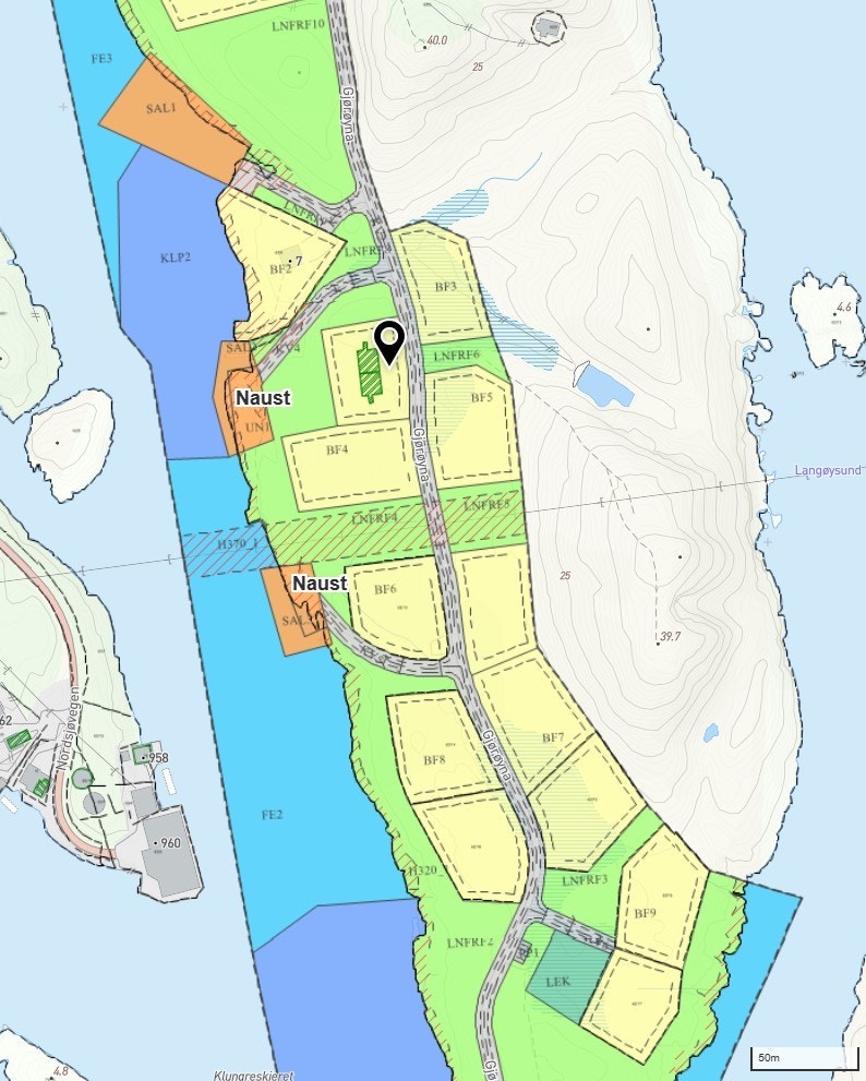 Utsnitt av reguleringsplan Galleribilde