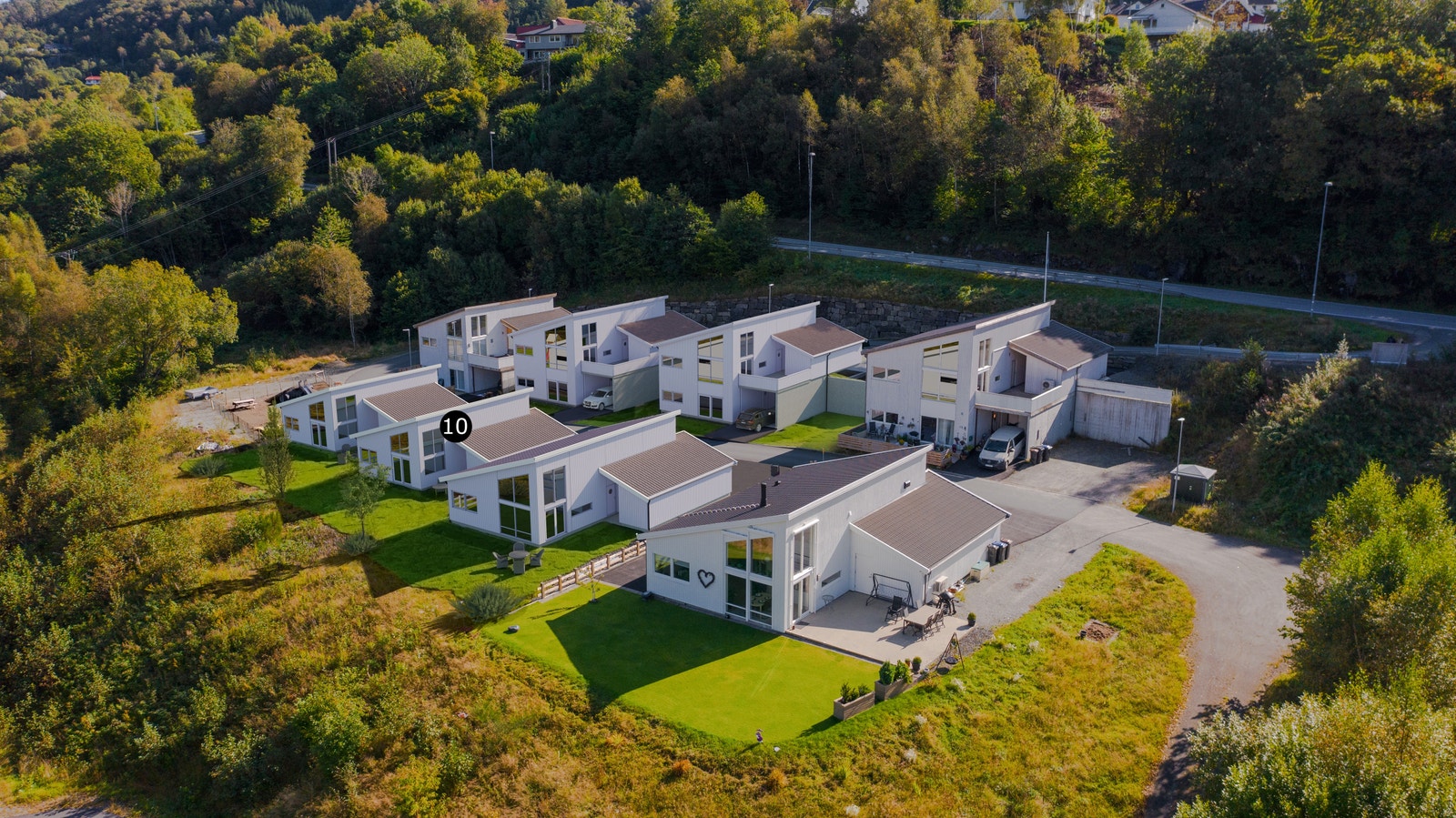 Illustrasjon av hvor boligen ligger i feltet