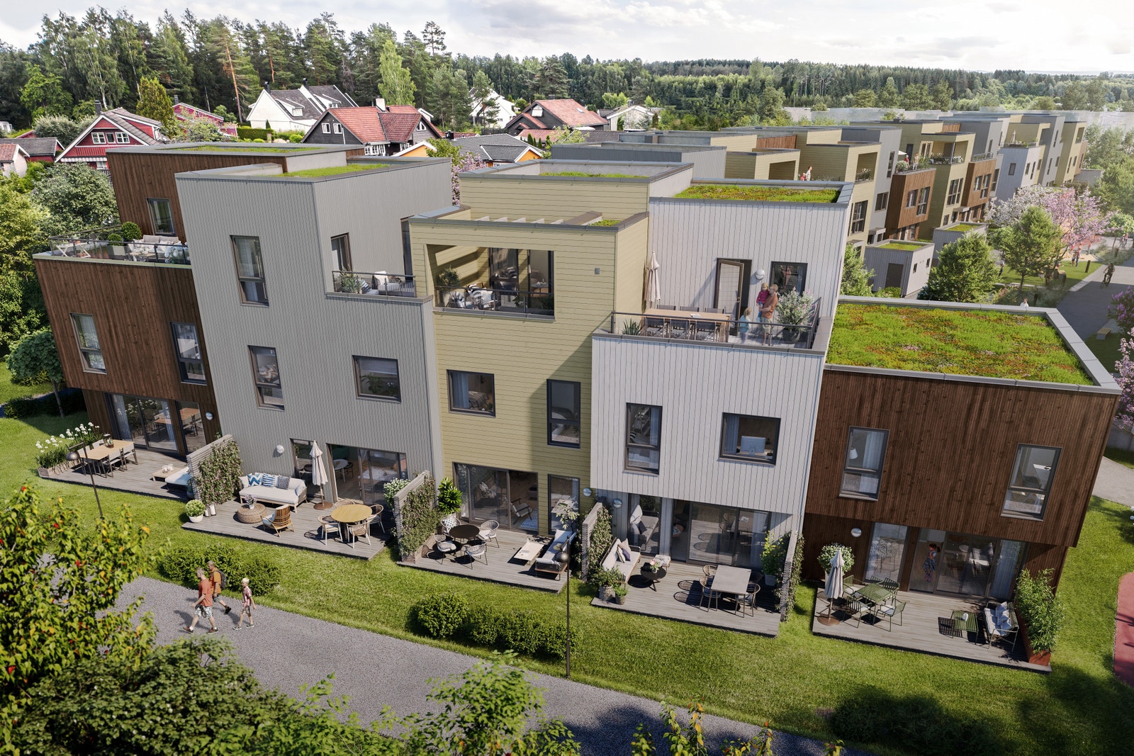 Illustrasjon - Rekkehus nr. 20 - 28 i hus 4 Galleribilde