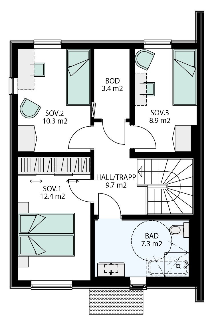 Plan 2 - nr. 20 i hus 4 Galleribilde