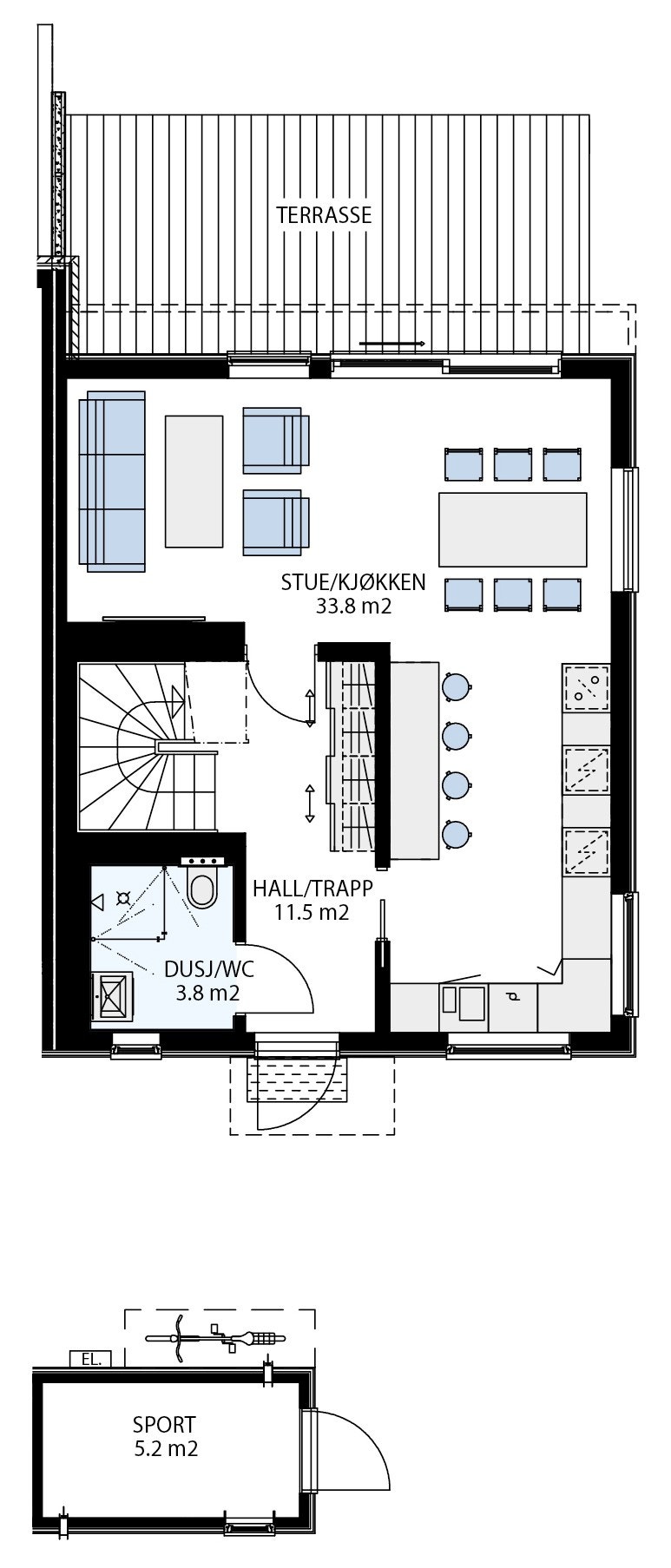 Plan 1 - nr. 28 i hus 4 Galleribilde