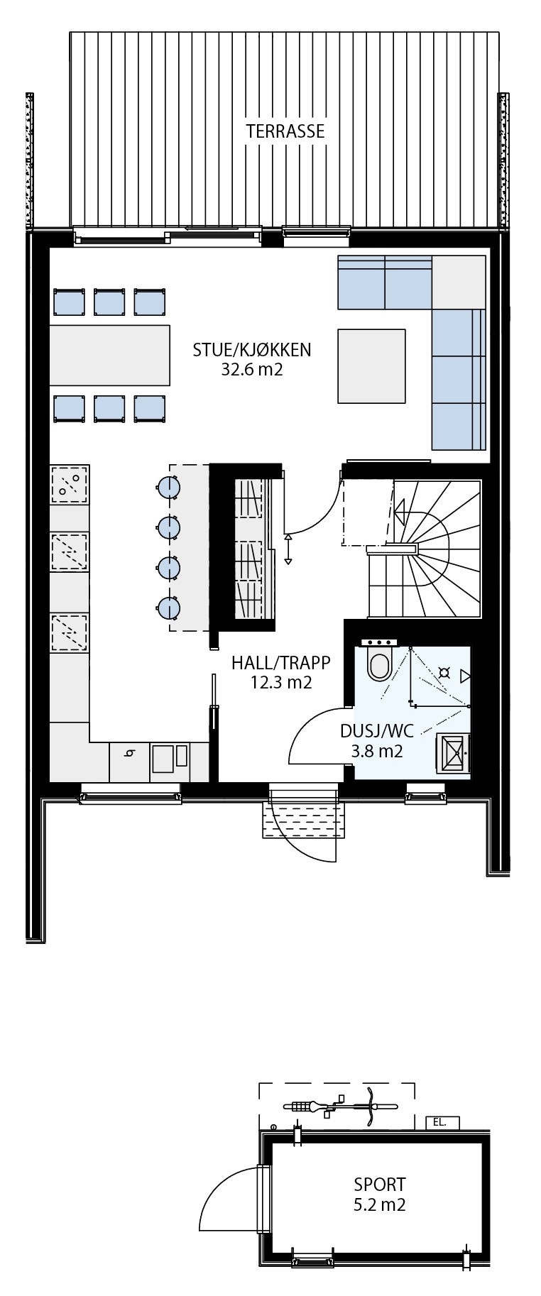 Plan 1 - nr. 26 i hus 4 Galleribilde