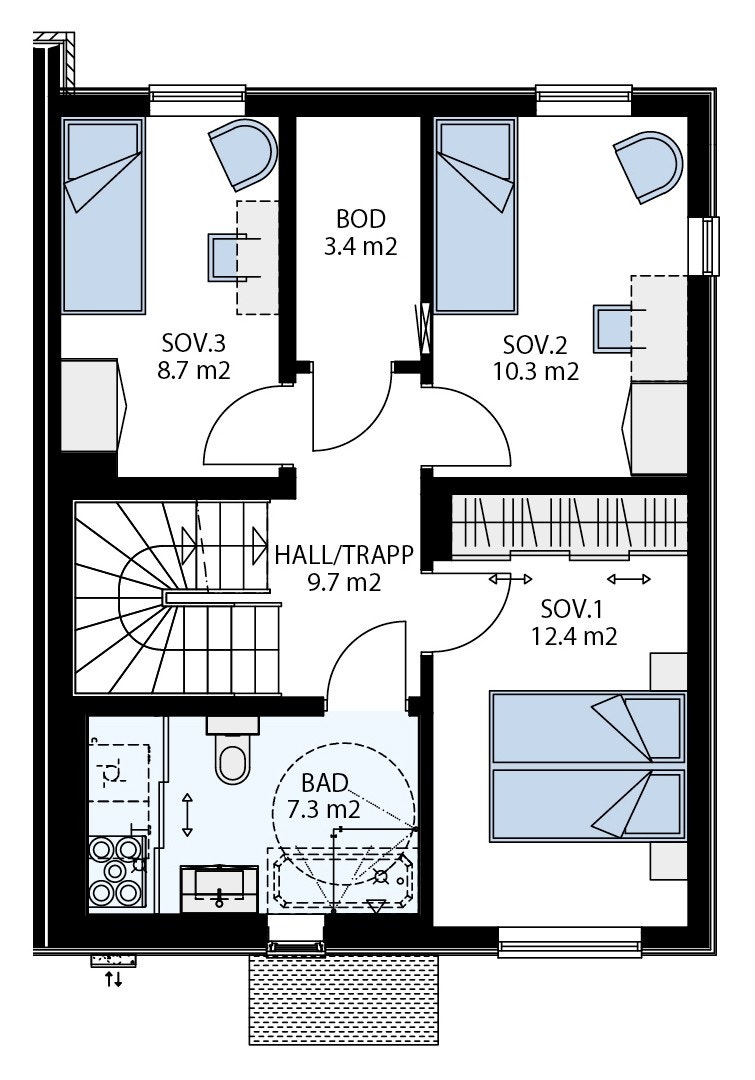 Plan 2 - nr. 28 i hus 4 Galleribilde