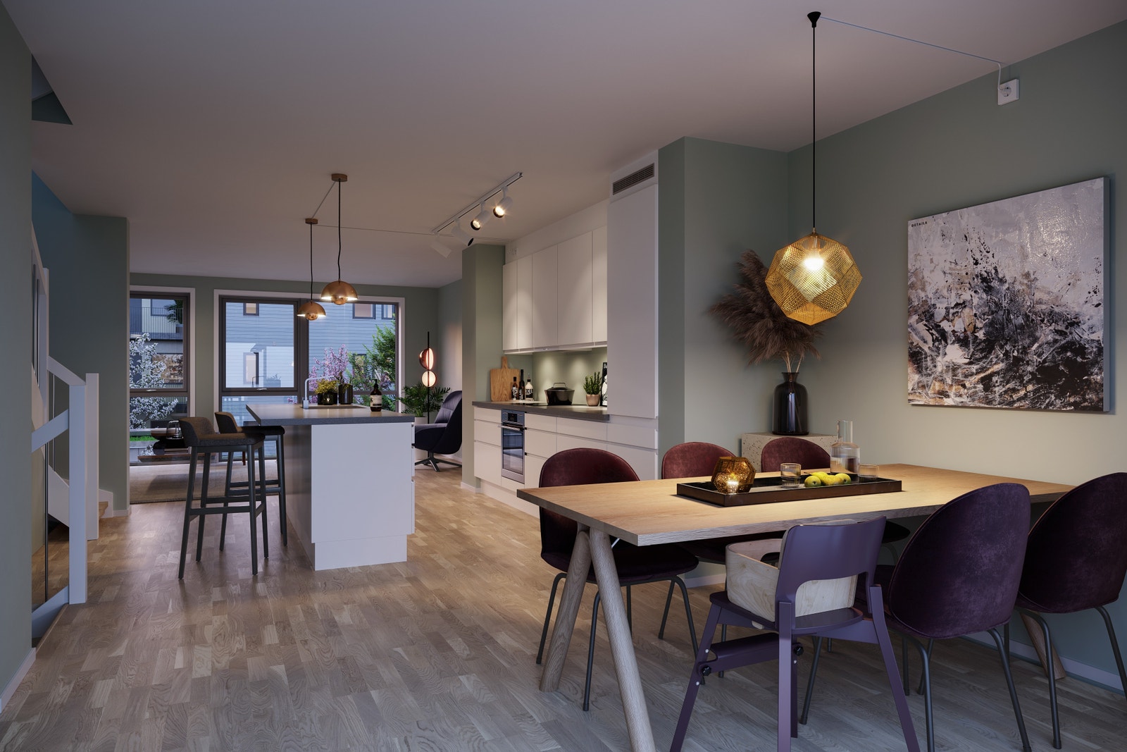 Illustrasjon - Ulike og tidsriktige planløsninger - fra bolig nr. 32 Galleribilde