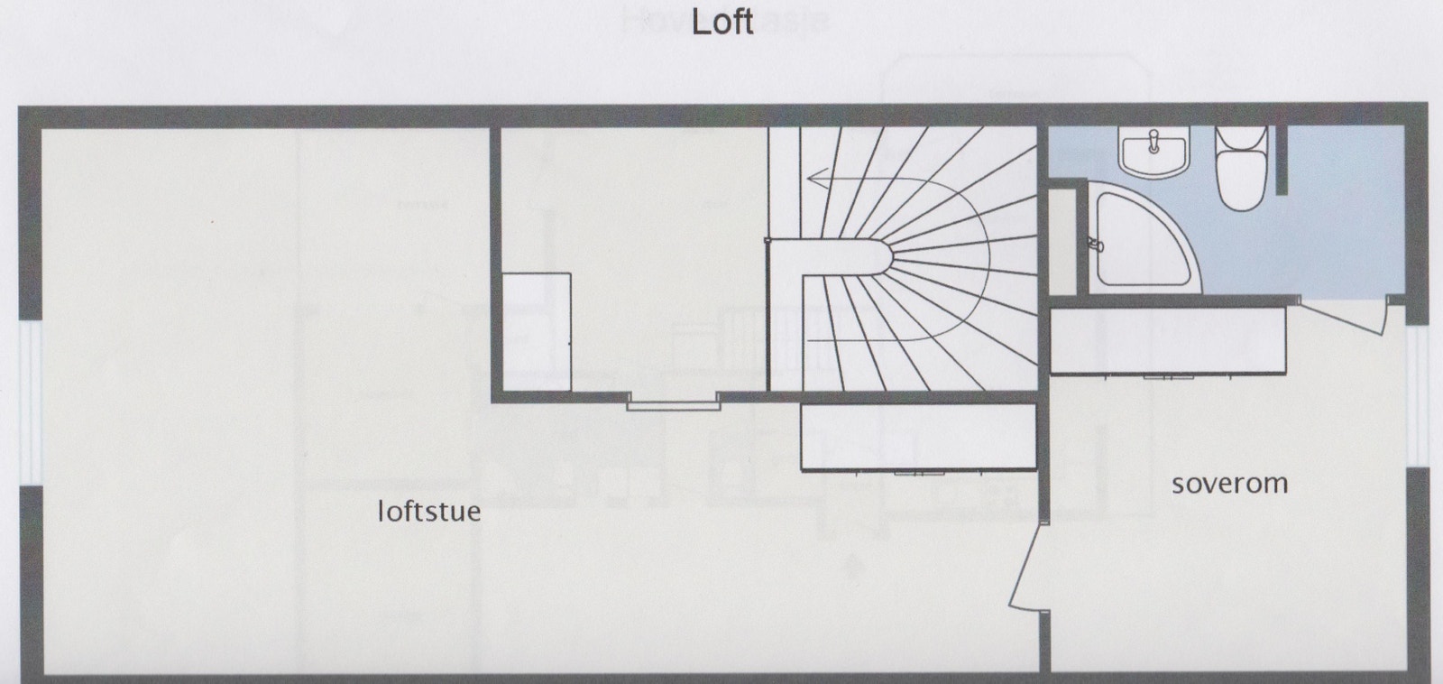Plantegning loft Galleribilde