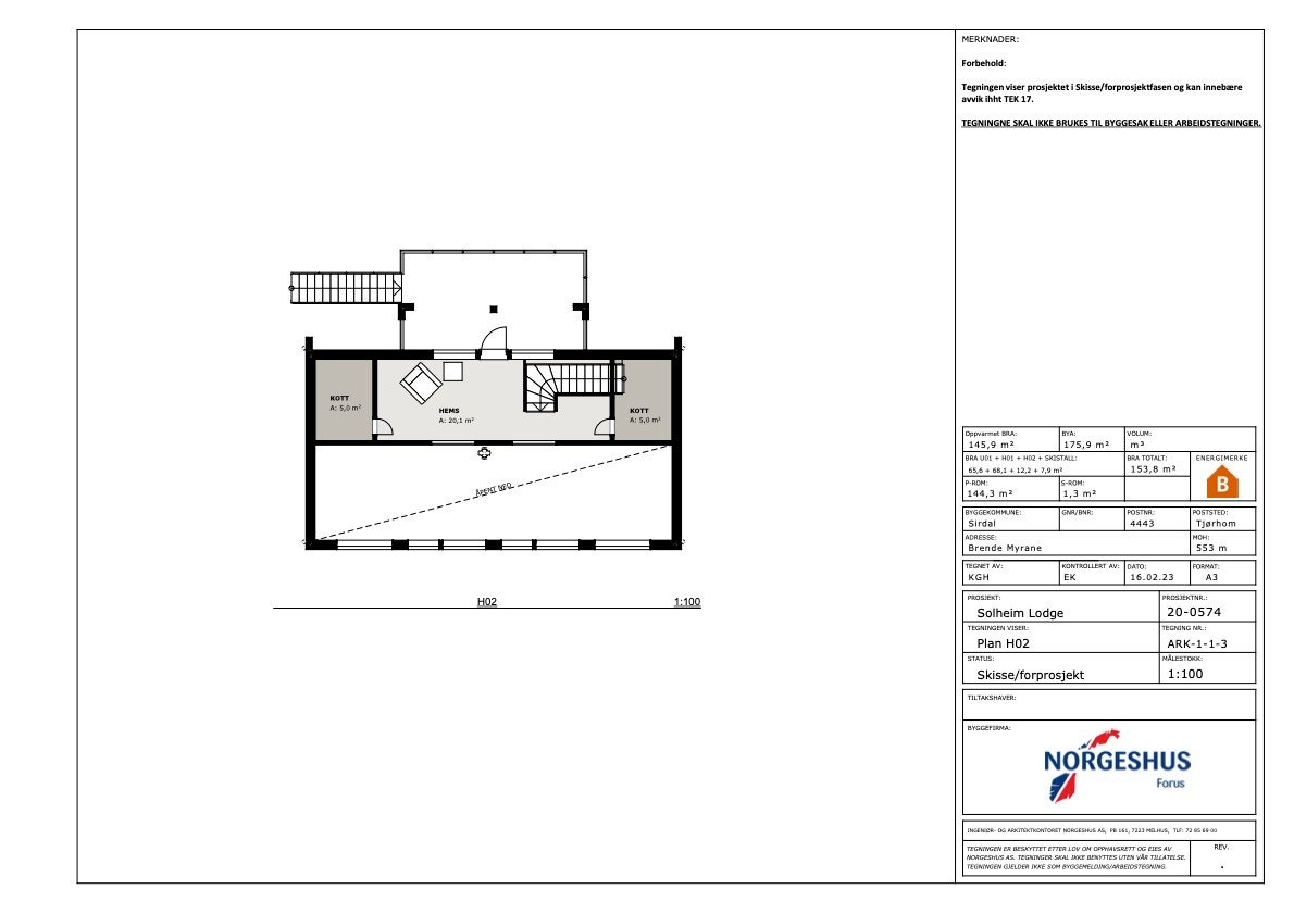 Hyttetype Solheim Lodge 2 etg. Galleribilde