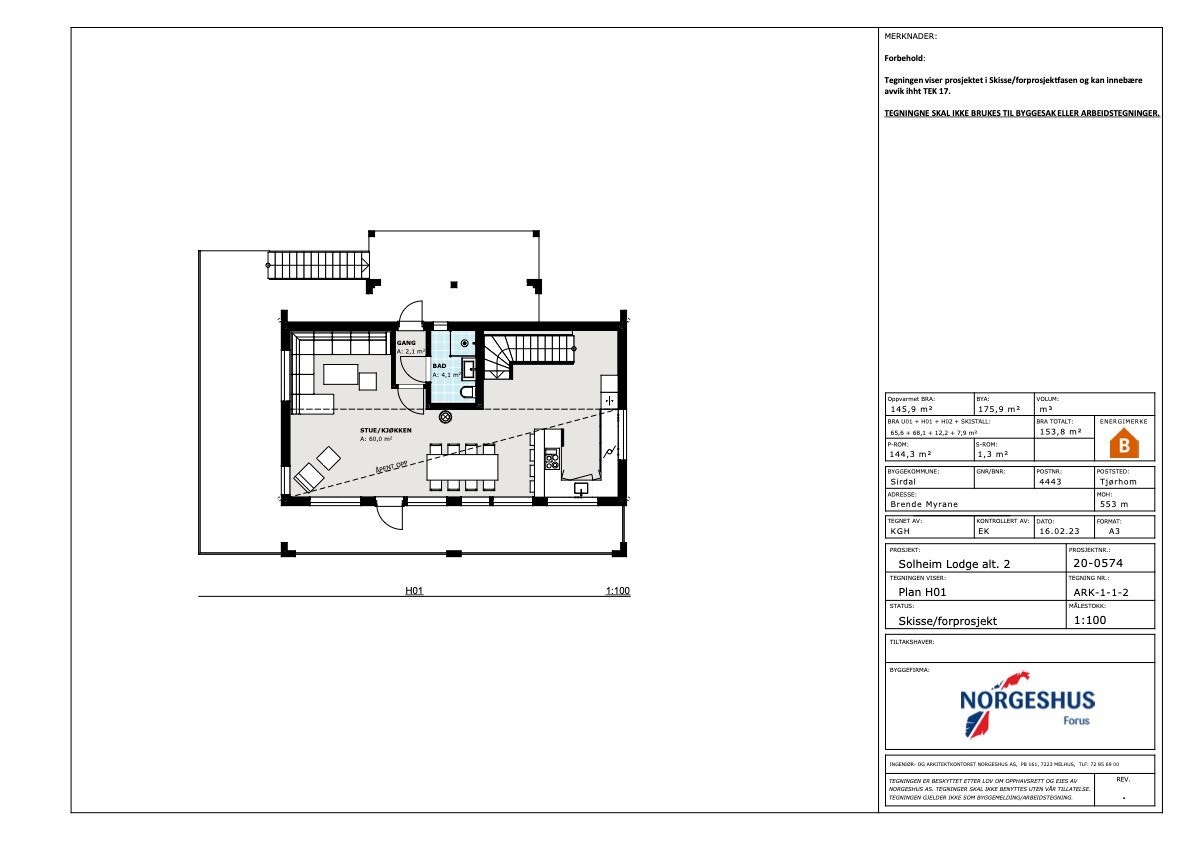 Hyttetype Solheim Lodge 1 etg. Galleribilde